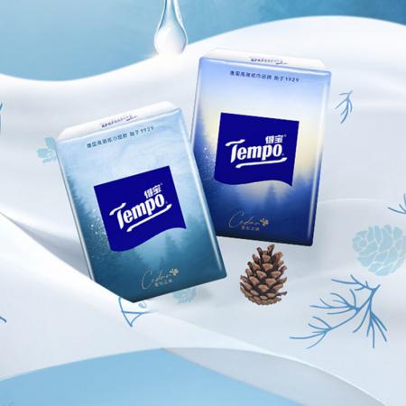 得宝 手帕纸复刻版4层无香便携7张*12包