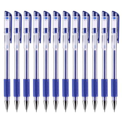 晨光(M&G)文具Q7蓝色0.5mm经典拔盖子弹头中性笔 签字笔 水笔 12支/盒
